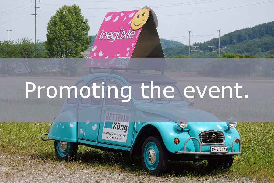 Promoting your event.