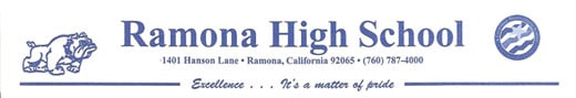 Ramona High School Letter Head